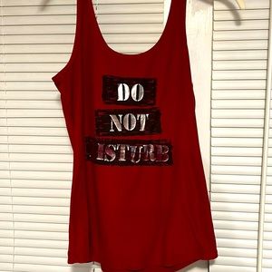 Maroon Do Not Disturb Tank Top